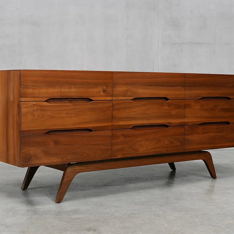 Custom Solid Walnut 9 Drawer Dresser