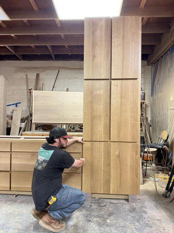 84" White Oak Double Sink Vanity