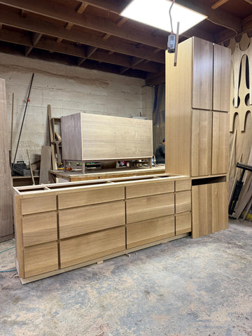 84" White Oak Double Sink Vanity