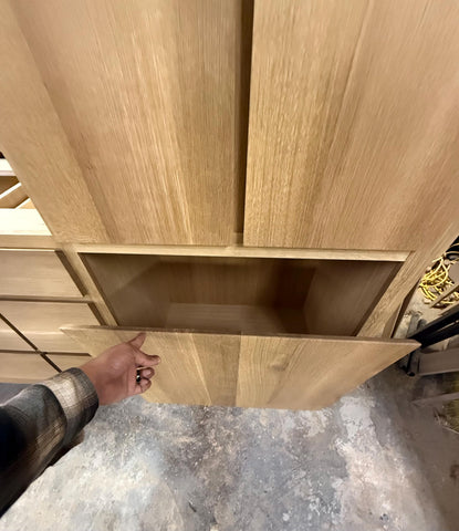84" White Oak Double Sink Vanity