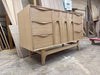White Oak Brasilia Bathroom Vanity 55" Single Sink Cabinet 6 Drawers