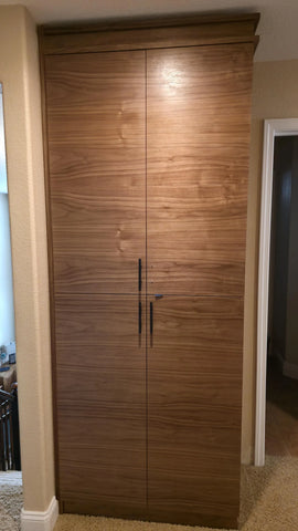 36" Modern Walnut Linen Cabinet Tower | Made In U.S.A