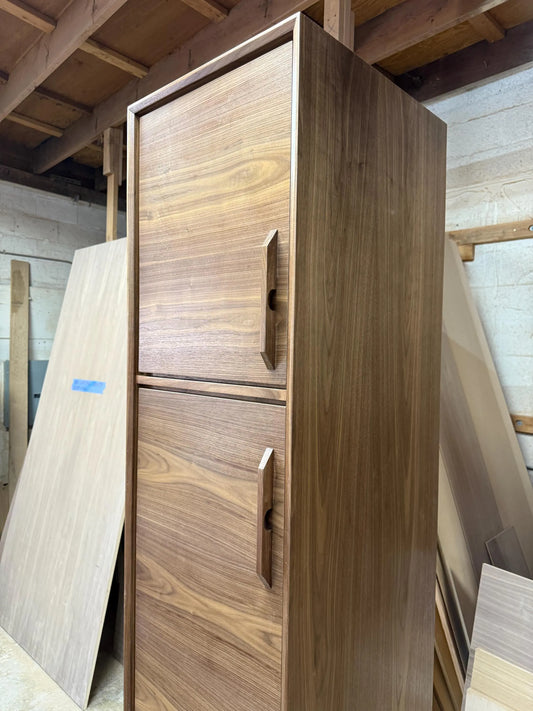 Mcm Walnut Linen Tower Cabinet | Custom size