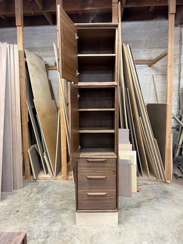 Mcm Walnut Linen Tower Cabinet | Custom size