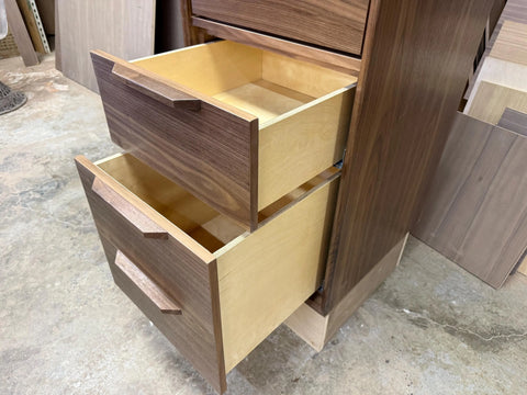Mcm Walnut Linen Tower Cabinet | Custom size