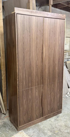 48” Sculptural Walnut Linen Cabinet