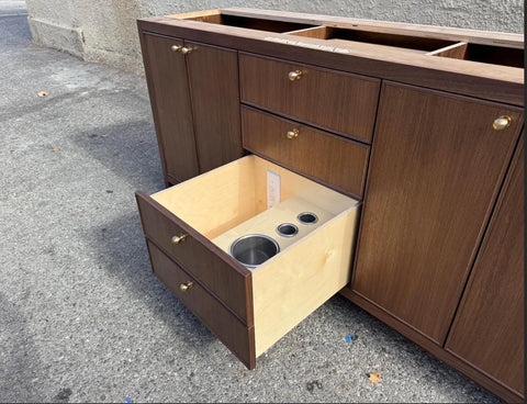 72" Beaded Inset Double Sink Vanity | 4 Drawers | Outlet Drawer is Extra