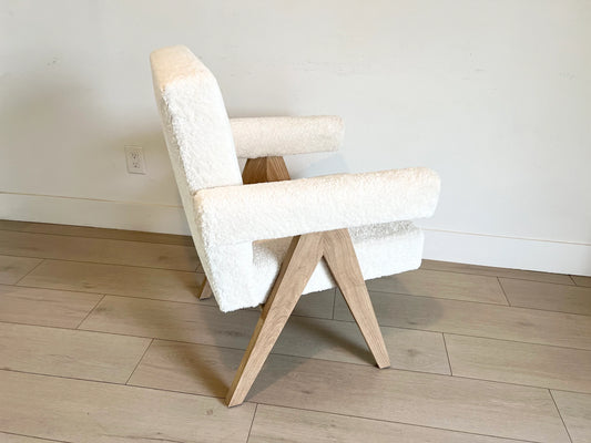Pierre Jeanneret Style Upholstered Office Chair / Each
