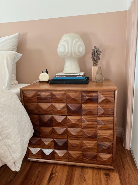 Handcrafted Cubist Nightstand