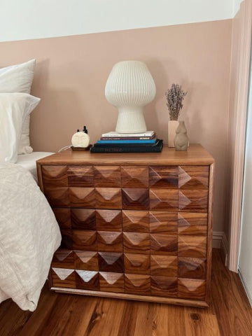 Handcrafted Cubist Nightstand