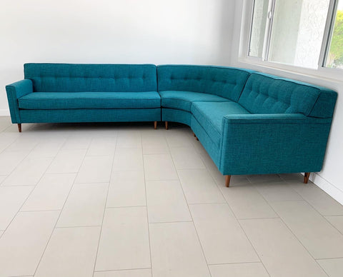 Custom "Sully" Curved 3 piece Sectional