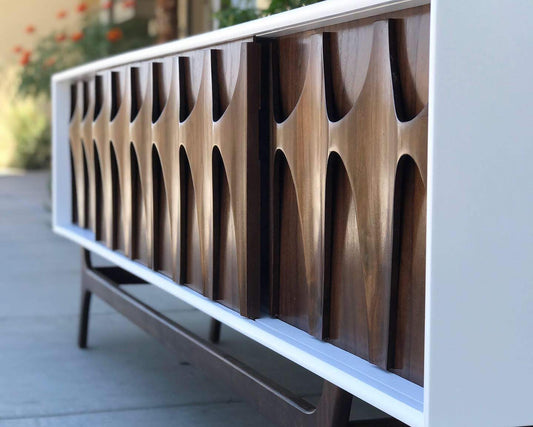 96 " Custom Lacquered "Brasilia " style credenza