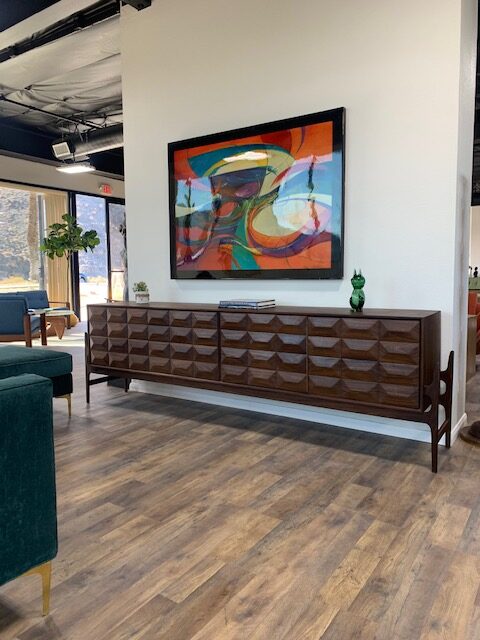 96" Handcrafted Brutalist Credenza