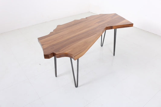 CUSTOM SOLID WALNUT "CALIFORNIA" COFFEE TABLE