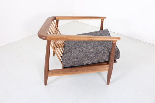 Custom Walnut  "Rizzo"  Lounge Chair (Fabric Price)