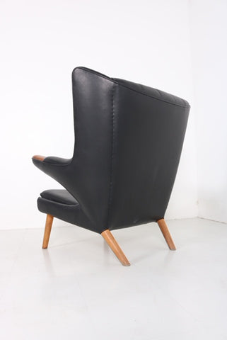 Hans Wegner Papa Bear Style Chair and Ottoman