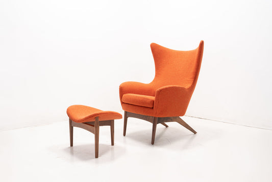 Custom "Klein" Chair And Ottoman