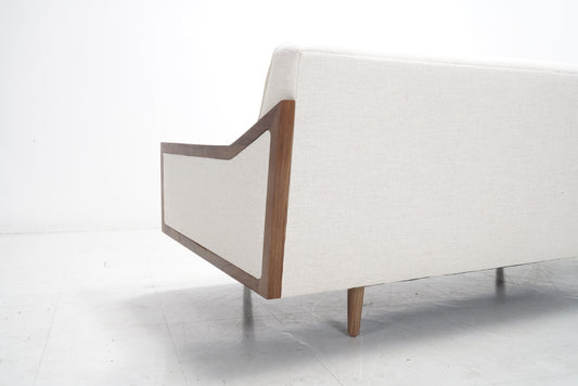 Custom "Streamline" Walnut Sofa