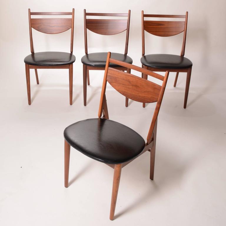 4 Mid Century Dining Chairs By Glenn of California West Coast Modern L.A