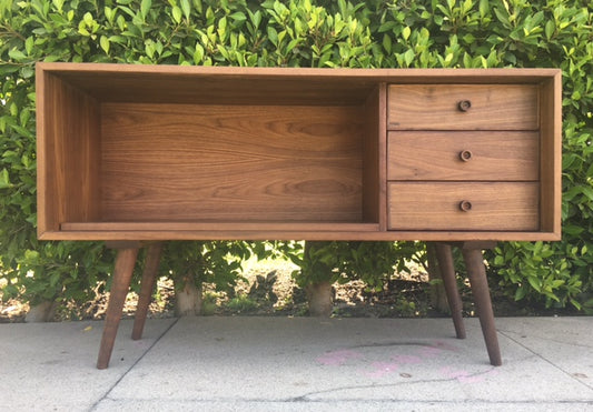 55" Custom Walnut "Willy" Credenza
