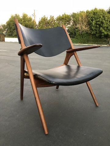 Custom "Sawbuck" Leather Chairs (Each)