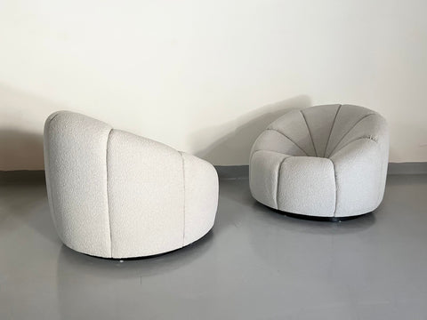 Custom "Barrel Channel " Lounge  Chairs/each