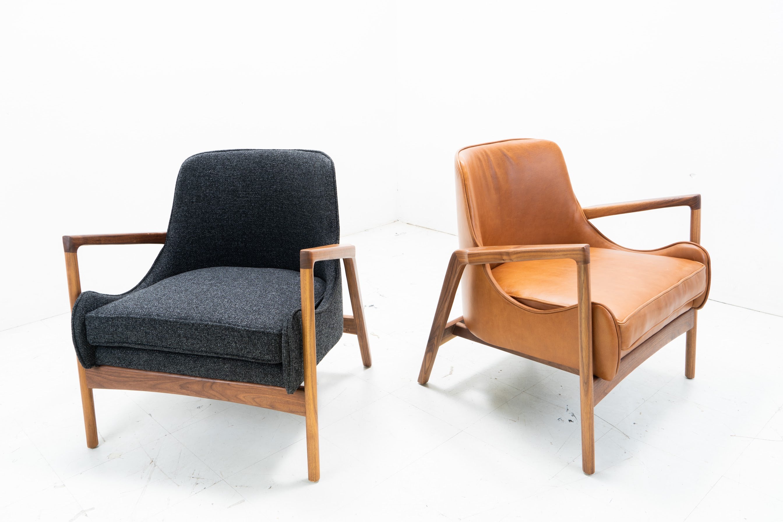Custom "Larsen" Lounge Chairs (Leather Upgrade)