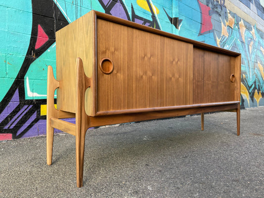 60" Custom "Floating" Walnut Credenza