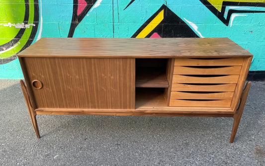 60" Custom "Floating" Walnut Credenza