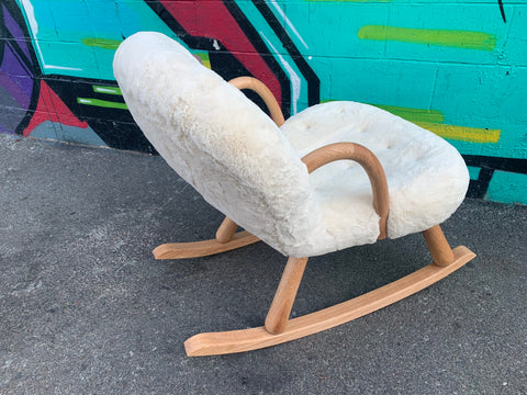 "Hand Crafted " Clam Style Rocking Chair