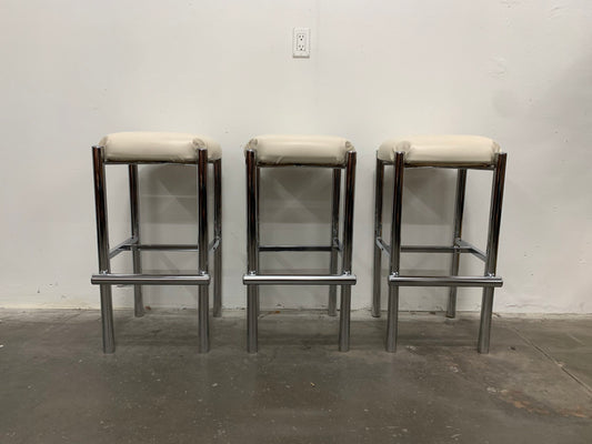 Chrome Bar Stools (3)