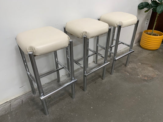 Chrome Bar Stools (3)