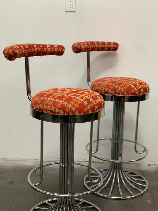 1970's Chrome Stools(2)