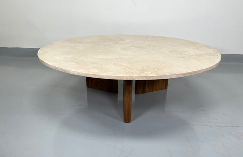 45" Travertine White Oak Coffee Table
