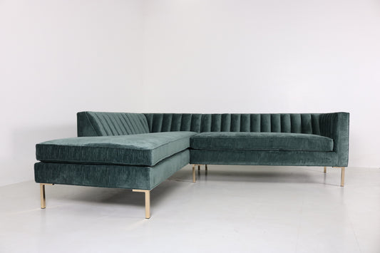 Custom "Channel Sectional" Sofa Chaise