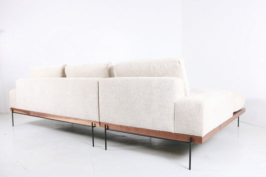 Custom "Wood-Rail" Sofa with Chaise