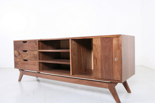 72" Custom Media Credenza- Solid Upgrade