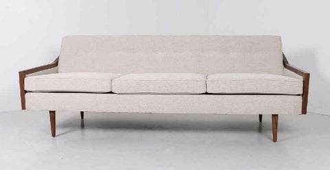 Custom "Streamline" Walnut Sofa
