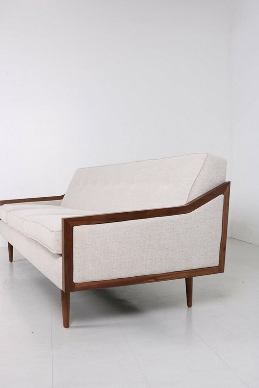Custom "Streamline" Walnut Sofa