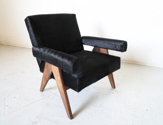 Custom "Jeanneret" Arm Chair ( Fabric )