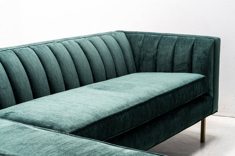 Custom "Channel Sectional" Sofa Chaise