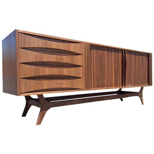 72" Custom Tambour/Bowtie Credenza