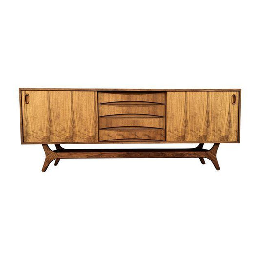 72" CUSTOM WALNUT "BOWTIE " CREDENZA