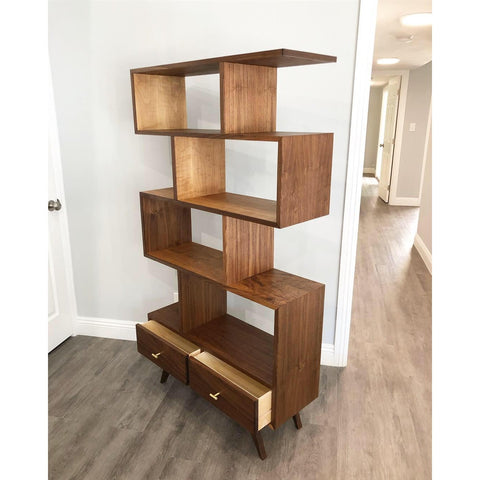 36" Hand Crafted "Staggered" Display Bookshelf