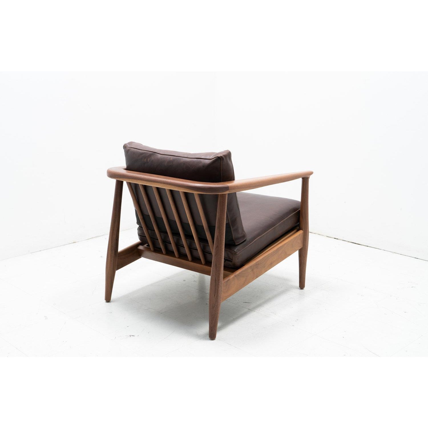 Custom Walnut  "Rizzo"  Lounge Chair (Fabric Price)