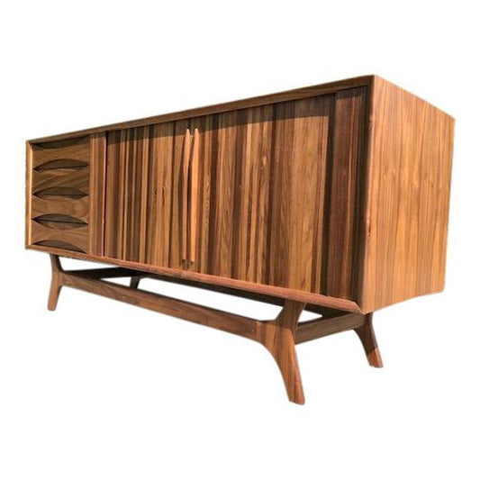 60" Tambour Door Credenza Sideboard