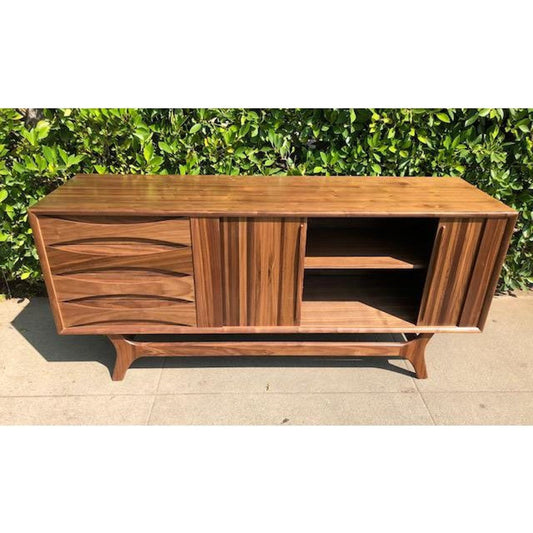 60" Tambour Door Credenza Sideboard