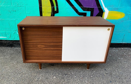 48" Lacquered Walnut Credenza
