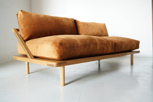 Custom White Oak Daybed Feather Down Sofa