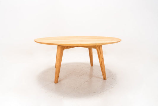 Custom Solid White Oak Round Coffee Table